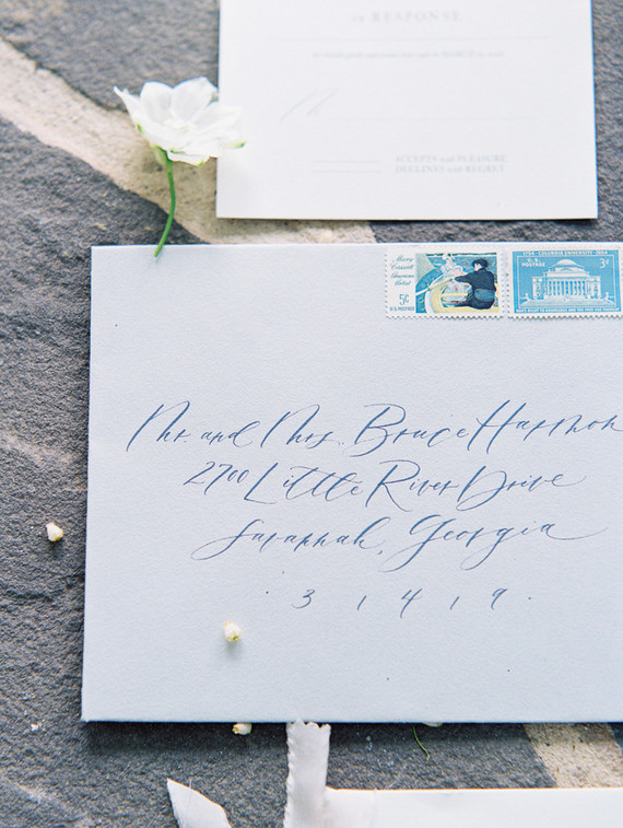 elegant envelope calligraphy