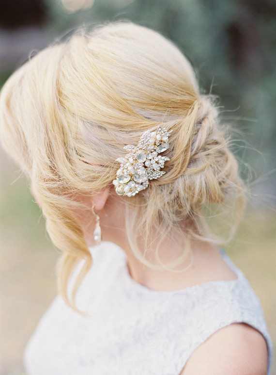 rhinestone bridal hairpiece Inspiration