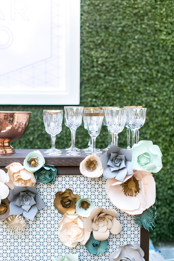 Paper flower decor Inspiration