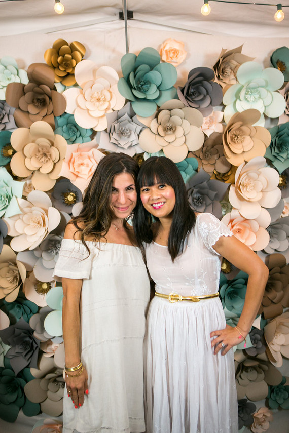 Paper flower backdrop