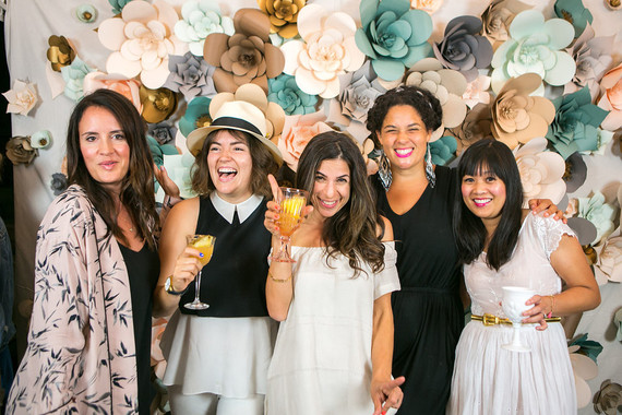 Paper flower backdrop