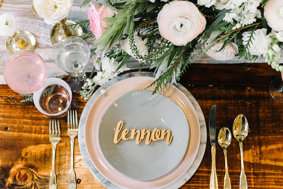pink tablescape