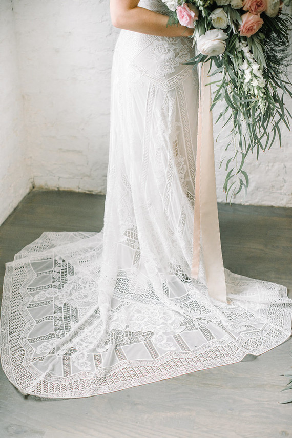 crochet lace wedding gown