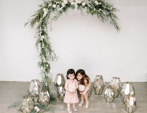 pink flower girl dresses