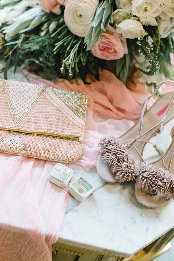 pink bridal accessories