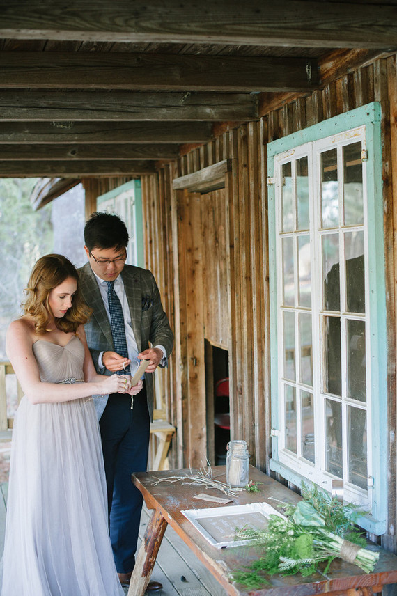 Rustic woodsy engagement photos