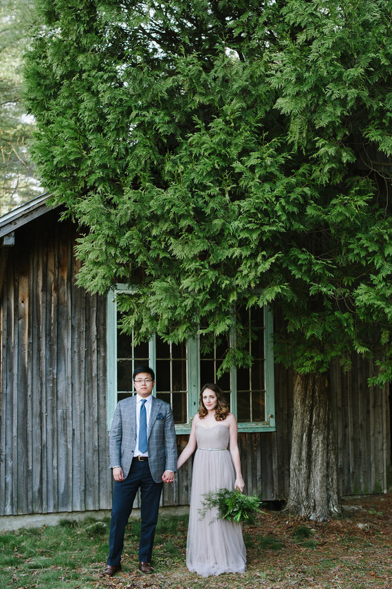 Rustic woodsy engagement photos