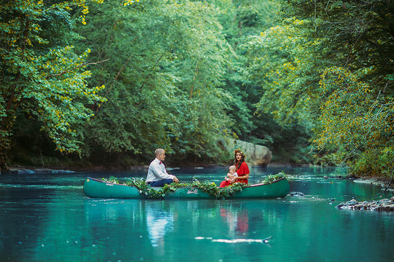 Canoe fall family photos