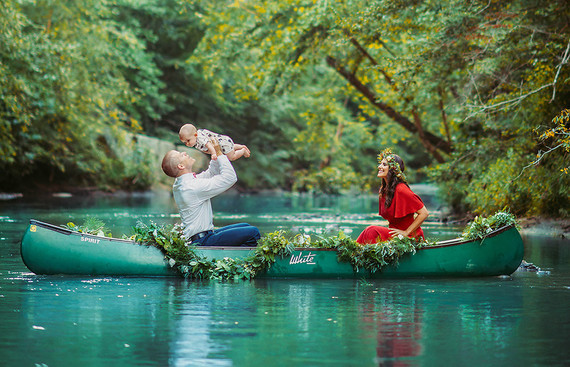 Canoe fall family photos