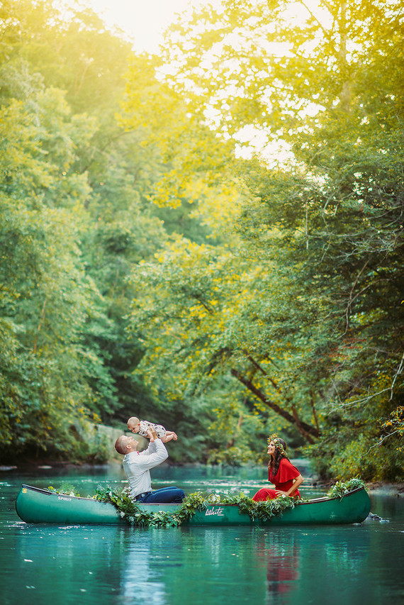 Canoe fall family photos