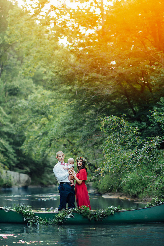 Canoe fall family photos