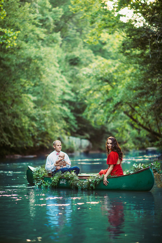 Canoe fall family photos