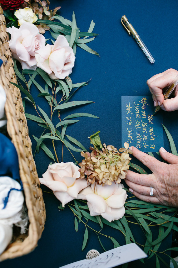Wedding guest book table
