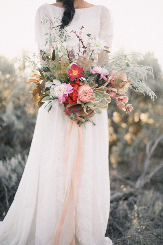 Bohemian bridal bouquet
