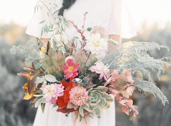 Bohemian bridal bouquet
