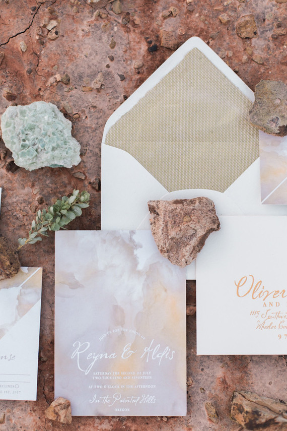 Desert wedding invitations