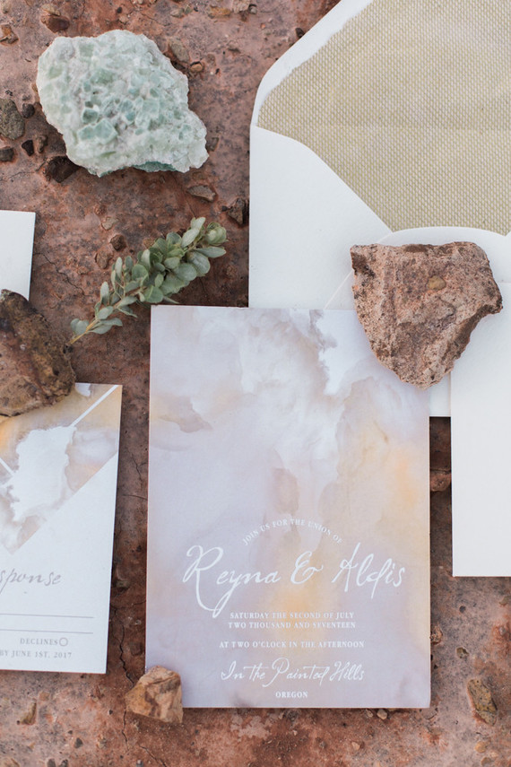 Desert wedding invitations
