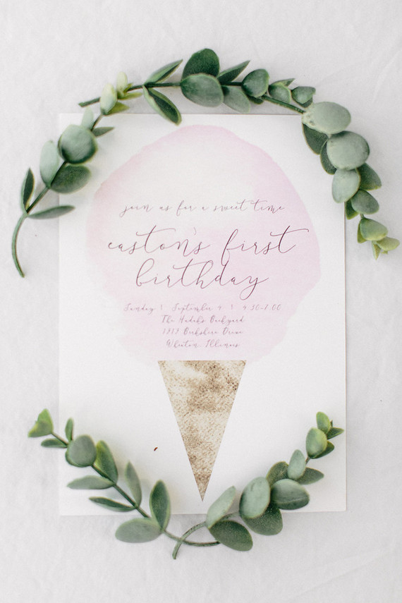ice cream first birthday invite