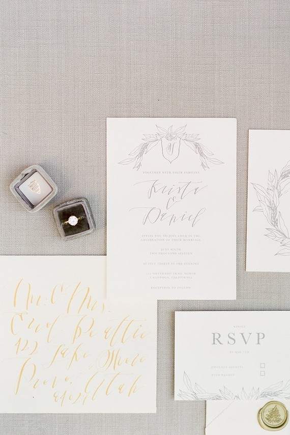 Elegant wedding invitations