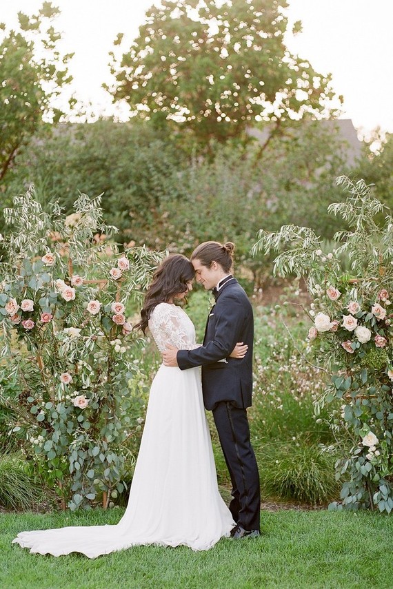 Garden wedding ceremony
