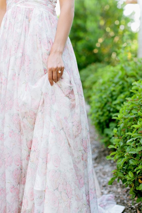 Floral wedding dress