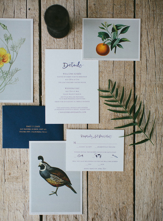 California wedding invitations