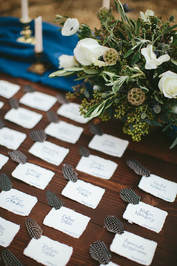 Wedding place card station