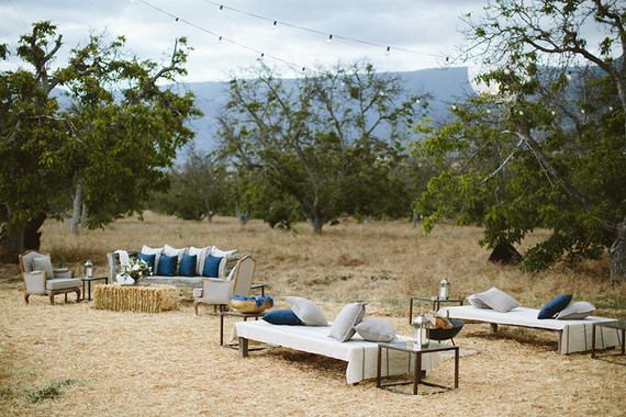 Outdoor wedding lounge