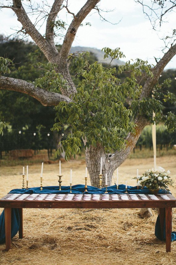 Wedding place card station