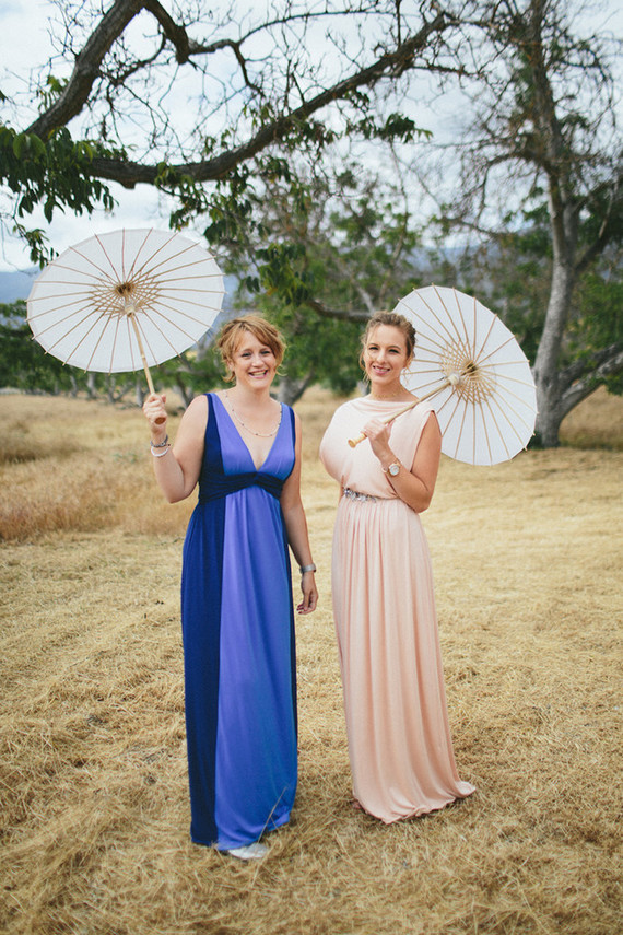 Paper wedding umbrellas