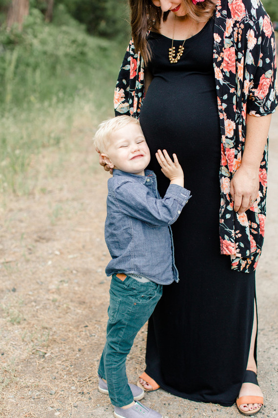 Rustic fall family maternity photos