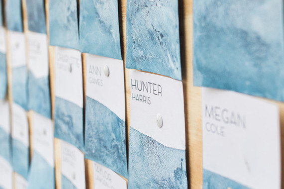 Indigo escort cards