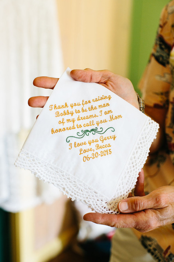 Custom wedding hanky