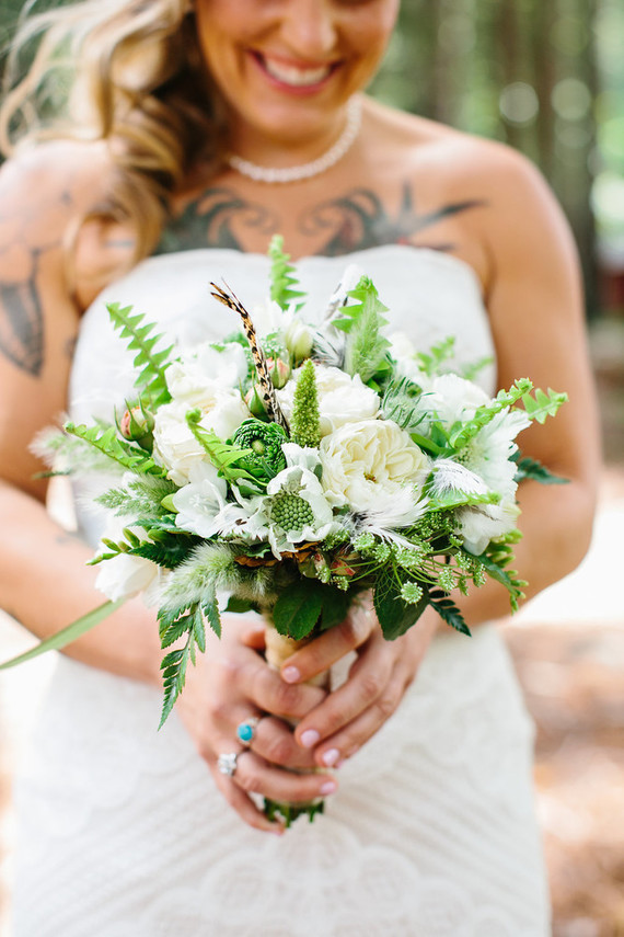 White bridal bouquet
