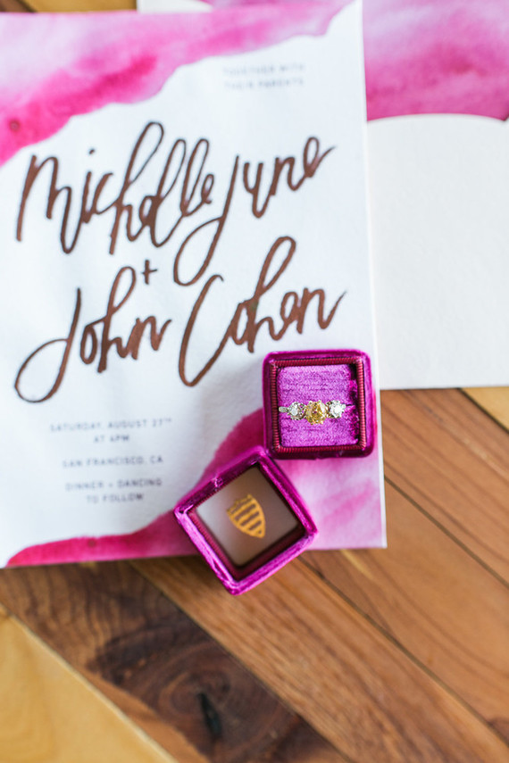 Watercolor wedding invitations