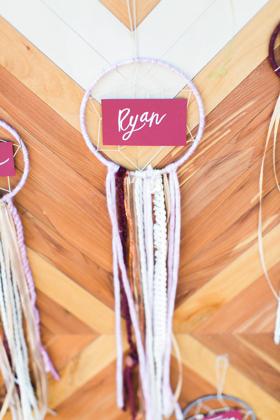 Dream catcher escort cards Inspiration