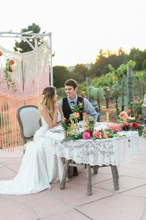 Sweetheart wedding table