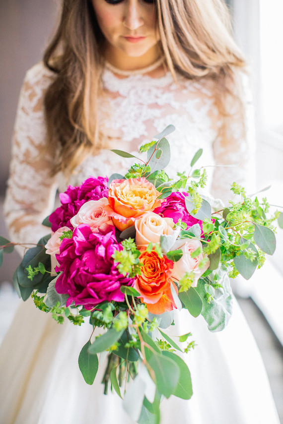 Colorful bridal bouquet