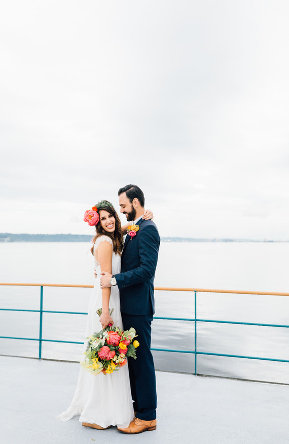 Ferry boat wedding