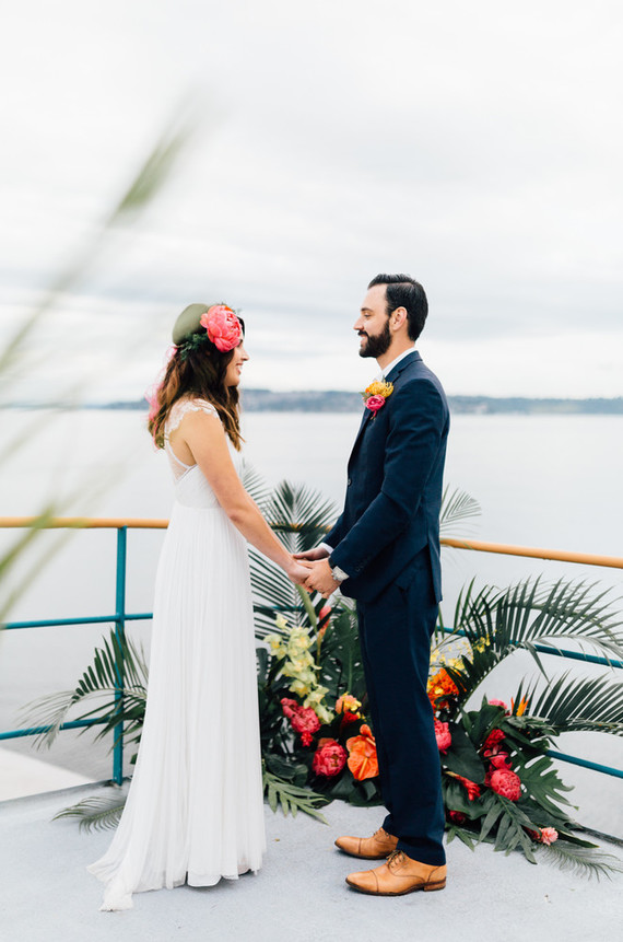 Ferry boat wedding