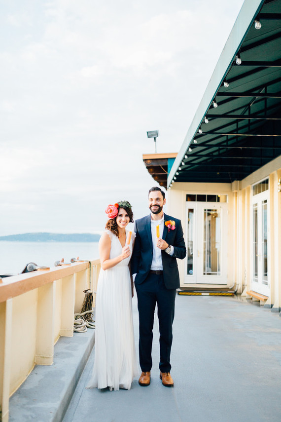 Ferry boat wedding