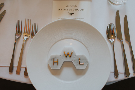 DIY marble place cards