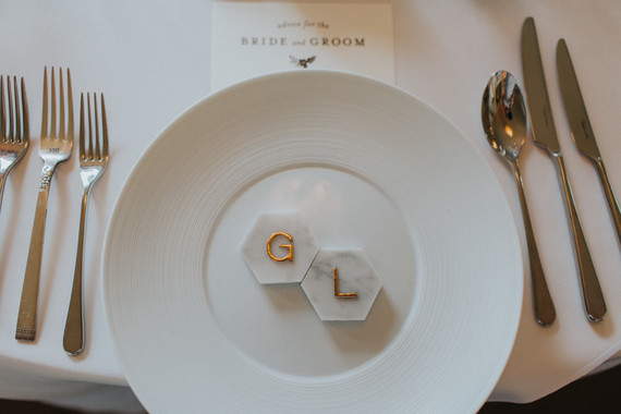 DIY marble place cards