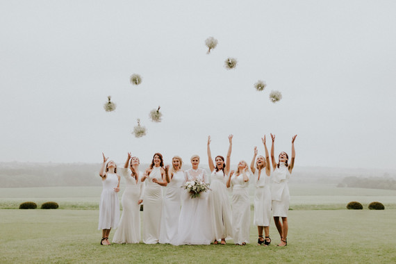 White bridesmaid dresses Inspiration