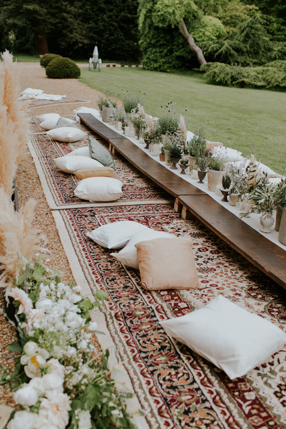 Garden picnic wedding