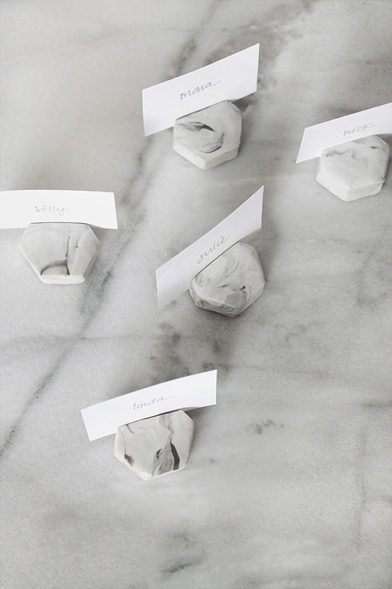 DIY marble wedding ideas