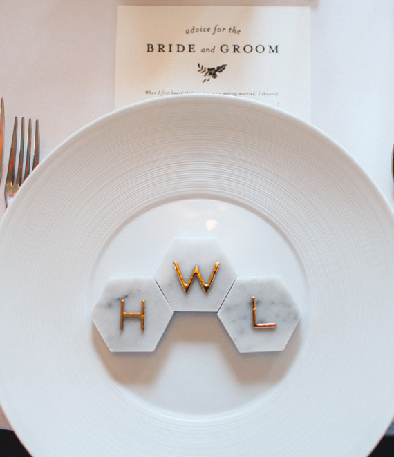 DIY marble wedding ideas