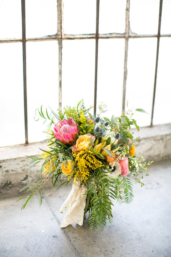 Colorful bridal bouquet
