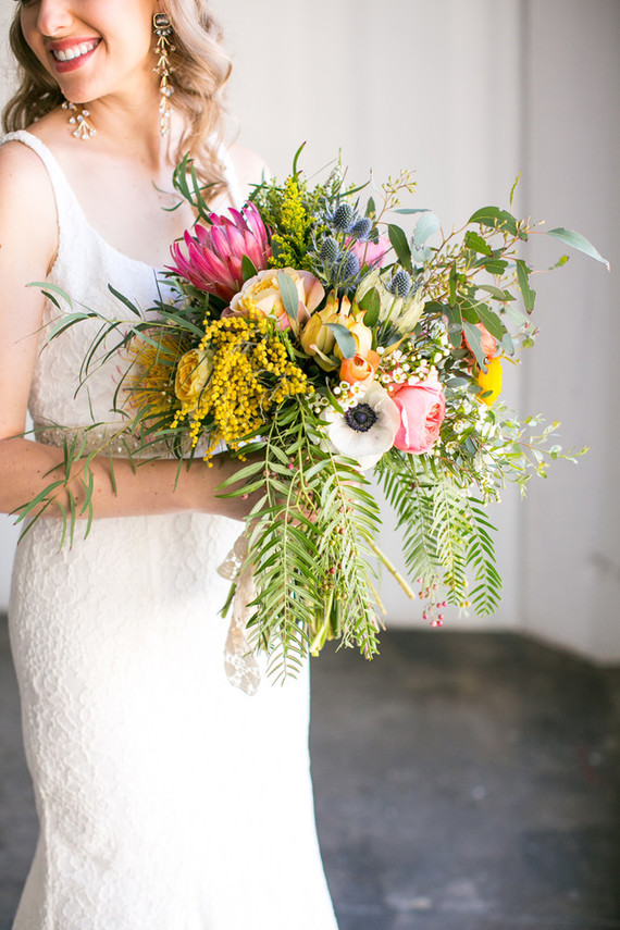 Colorful bridal bouquet