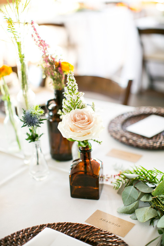 Medicine bottle floral vessels